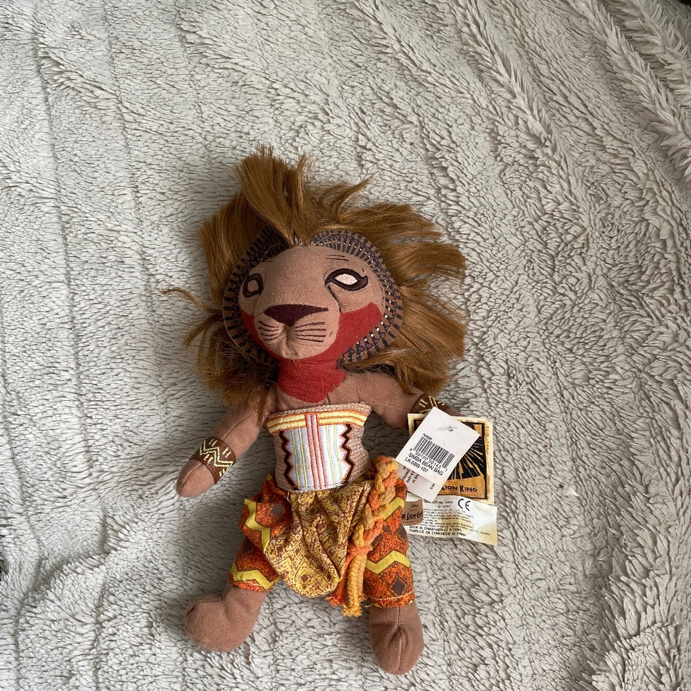Vintage Disney Presents The Lion King Plush Simba Original Broadway Musical 12"